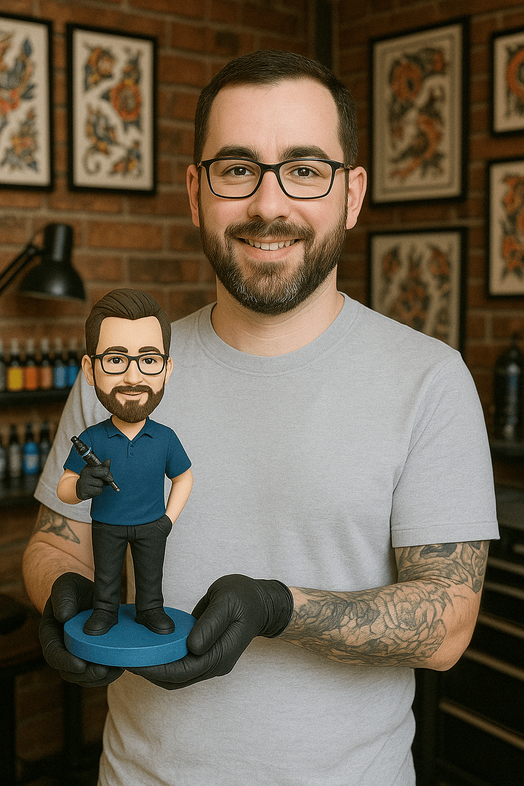 Create Lasting Impressions with Custom Bobble Head Figurine Tattoo Artists: Premium Custom Cake Topper and Corporate Event Gifts