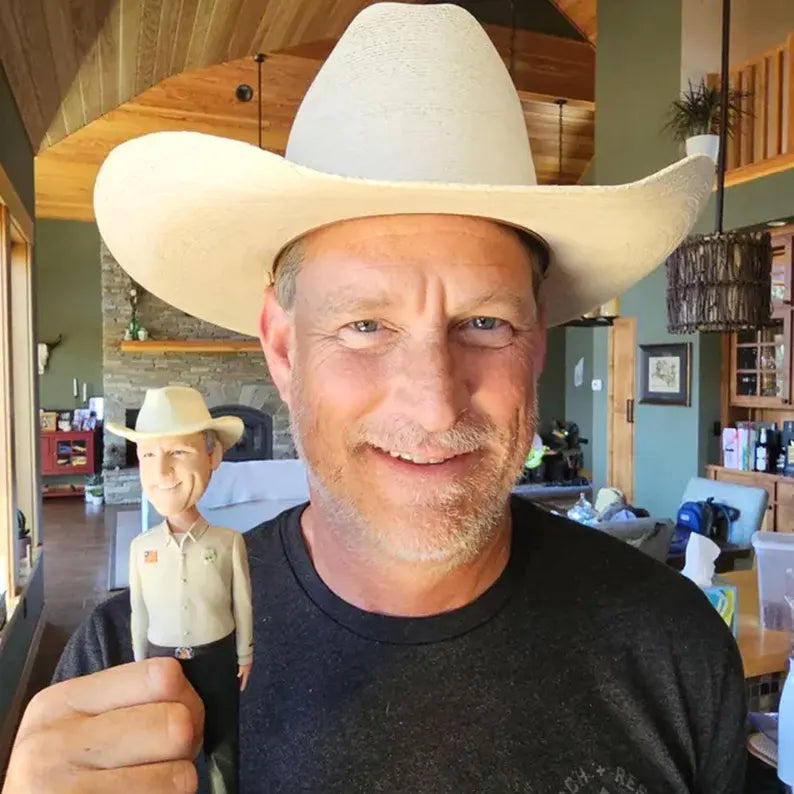 Ride into Employee Appreciation with Cowboy Custom Bobbleheads: Personalized Figurines and Cake Toppers for Corporate Events