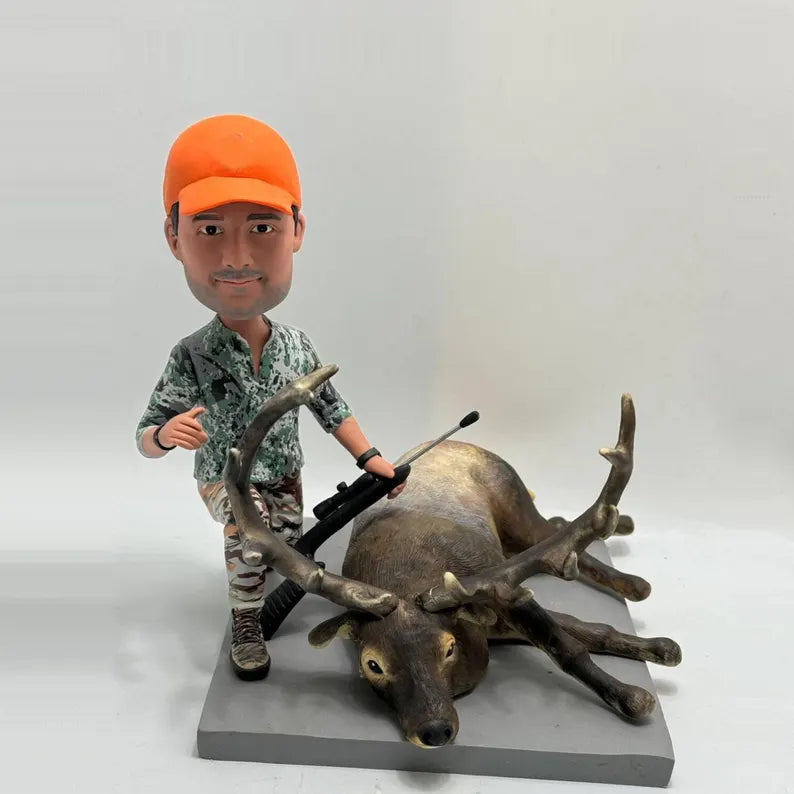 Unleash the Fun of Custom Hunter Bobbleheads: Personalized Gifts and Cake Toppers for Your Next Corporate Hunting Event