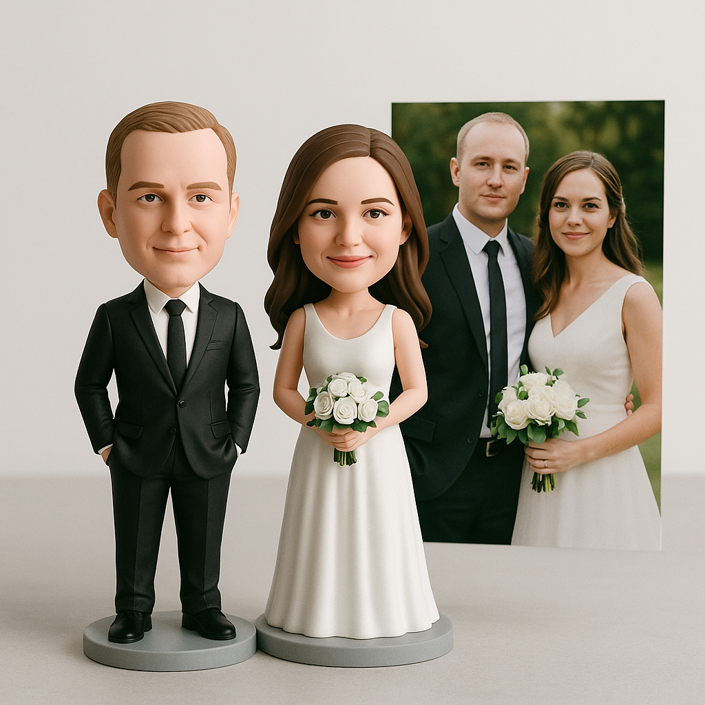 Custom Couple Bobbleheads & Handmade Couple Figurines