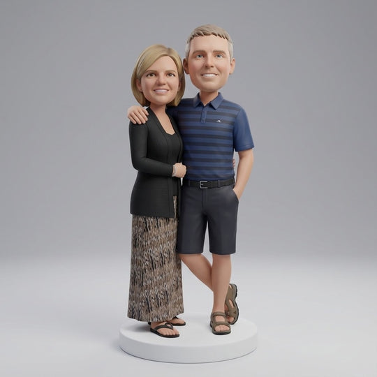 Custom Bobble Head Mini Figurine Couple Customized