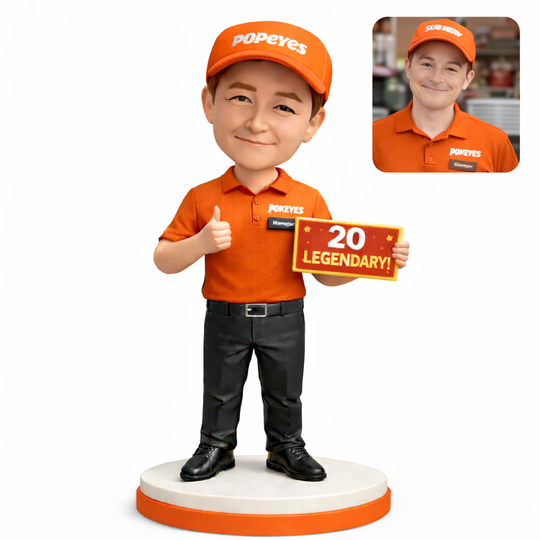Custom Popeyes Farewell Bobblehead – Personalized Employee Gift for Retirement, Goodbye & Crew Appreciation (Copy)