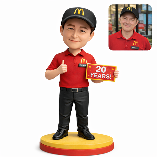 Custom McDonald Farewell Bobblehead Gift | Personalized Employee Retirement Gift