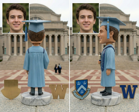 Custom Bobble Head Mini Figurine Graduation Customized
