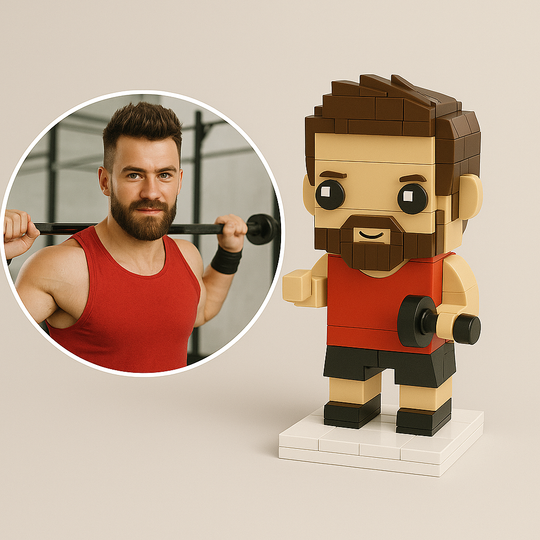 Custom CrossFit Brick Figurine – Personalized Fitness Mini Figure | Gift for CrossFit Athletes, Coaches & Gym Lovers
