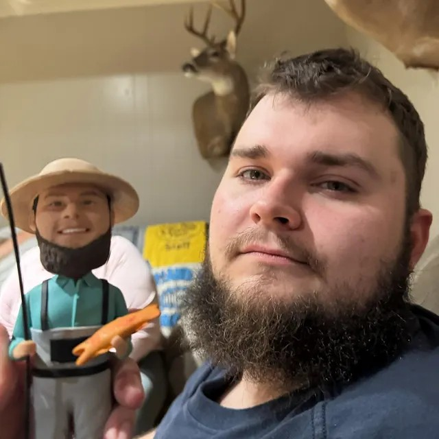 Custom Bobble Head Mini Figurine Fishing Lover Customized