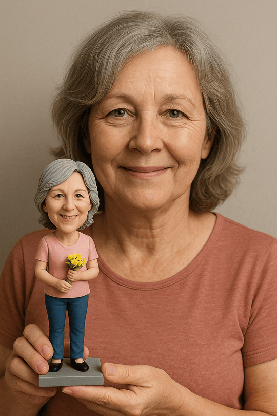 Custom Bobble Head Mini Figurine - Mother's Day