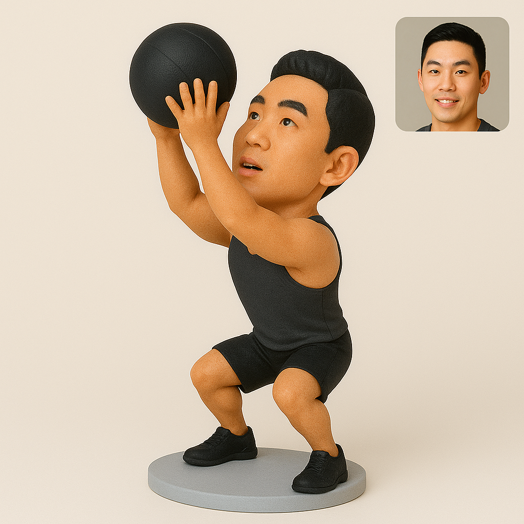 Custom CrossFit Bobblehead – Personalized Fitness Gift | CrossFit Coach Gift | Gym Lover Gift | Weightlifter Figurine | Custom Mini Me