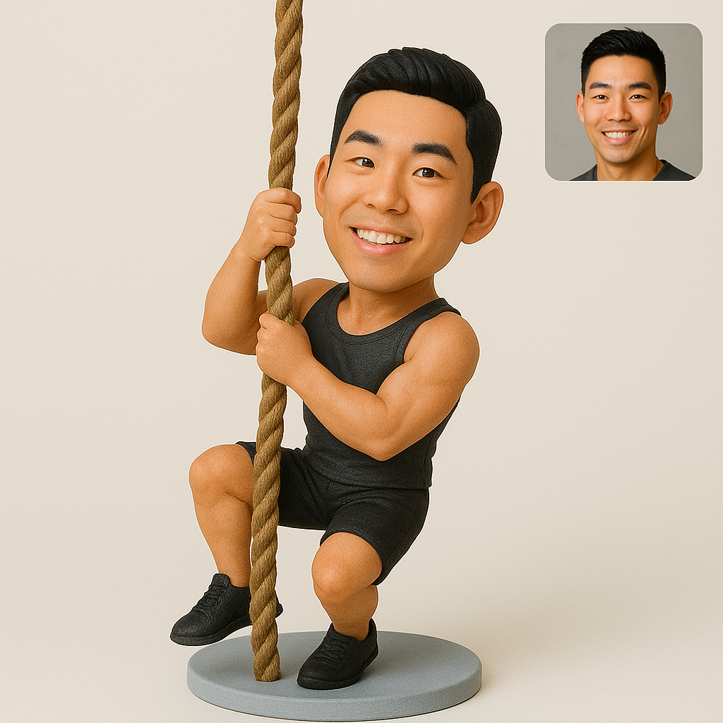 Custom CrossFit Bobblehead – Personalized Fitness Gift | CrossFit Coach Gift | Gym Lover Gift | Weightlifter Figurine | Custom Mini Me