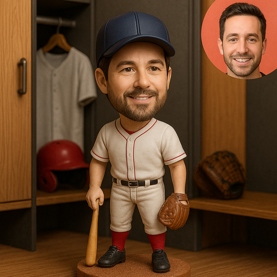Custom Bobble Head Mini Figurine Baseball player Customized