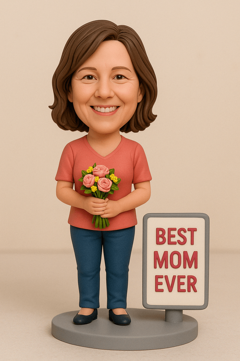 Custom Bobble Head Mini Figurine - Mother's Day