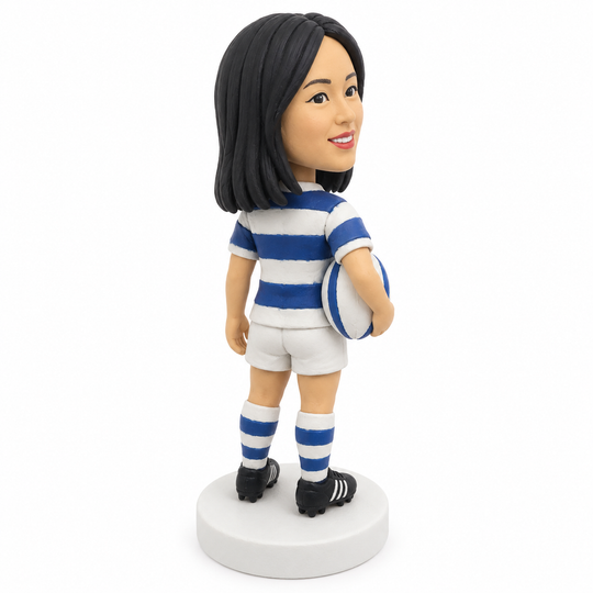 Custom Rugby Player Bobblehead – Personalized Rugby Gift with Team Jersey