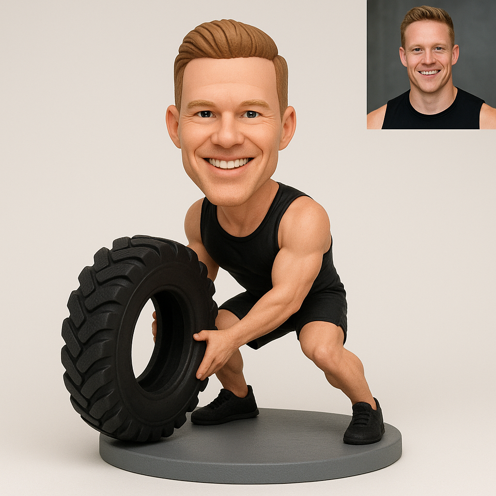 Custom CrossFit Bobblehead – Personalized Fitness Gift | CrossFit Coach Gift | Gym Lover Gift | Weightlifter Figurine | Custom Mini Me