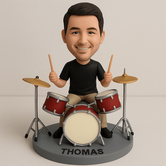 Custom Bobble Head Mini Figurine Drummer Customized