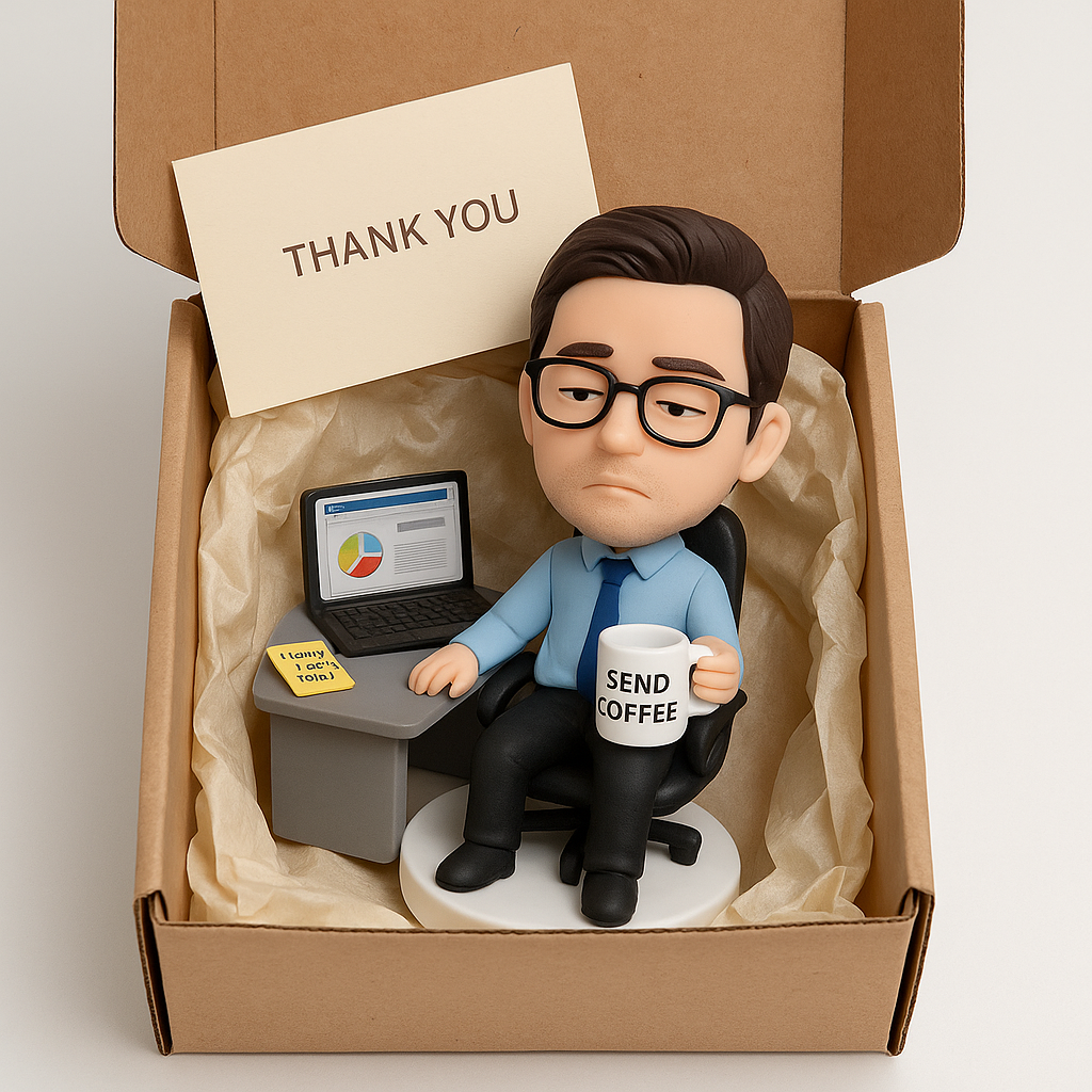 Custom Office Bobblehead – “This Meeting Could Have Been an Email” | Funny Workplace Gift for Coworkers & Bosses