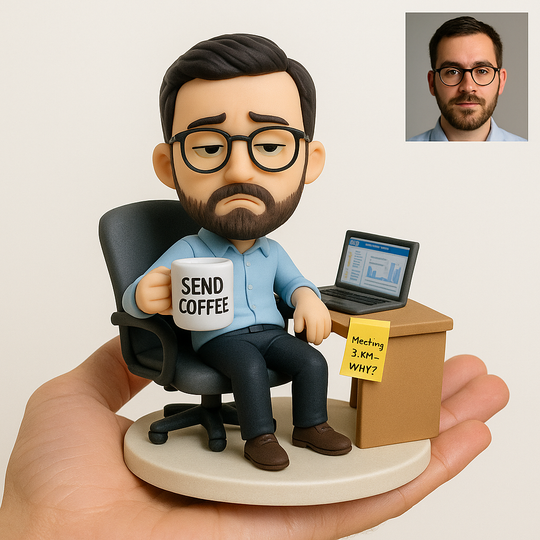 Custom Office Bobblehead – “This Meeting Could Have Been an Email” | Funny Workplace Gift for Coworkers & Bosses