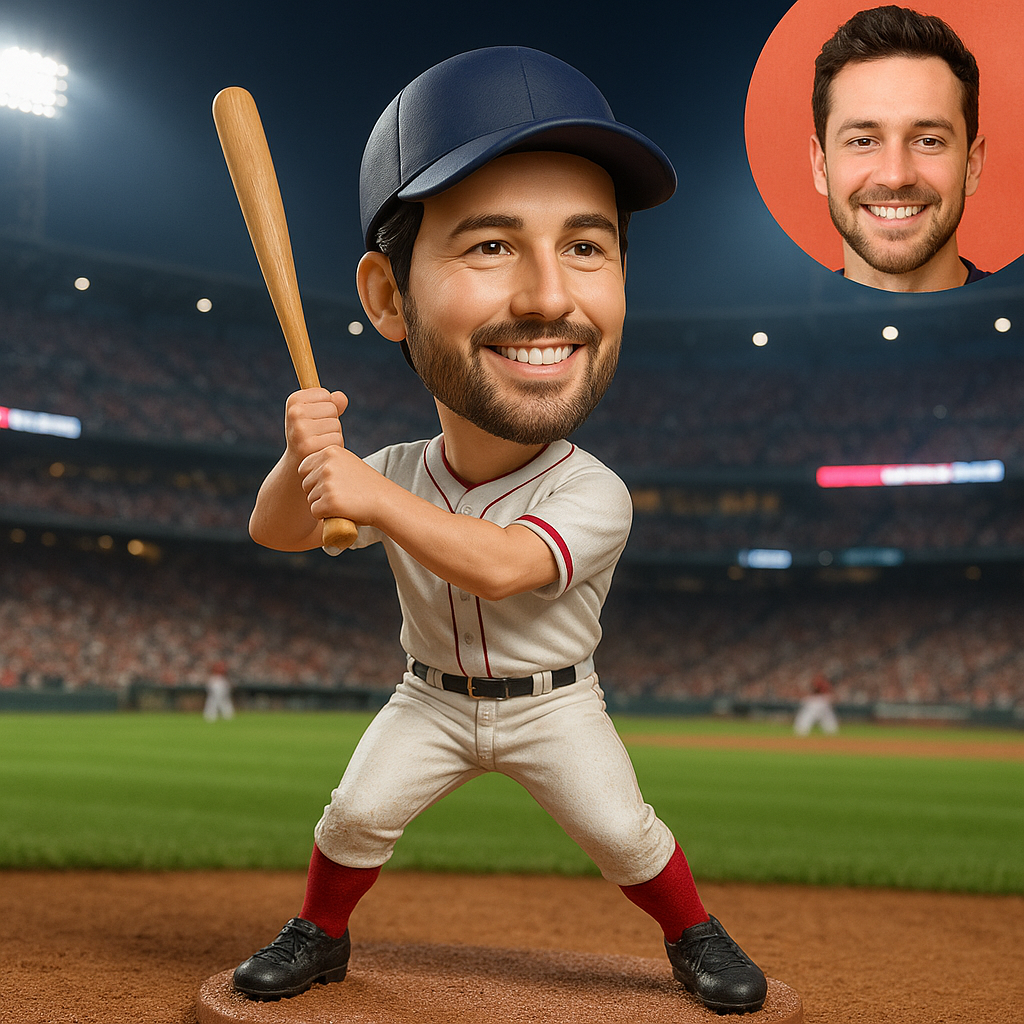 Custom Bobble Head Mini Figurine Baseball player Customized