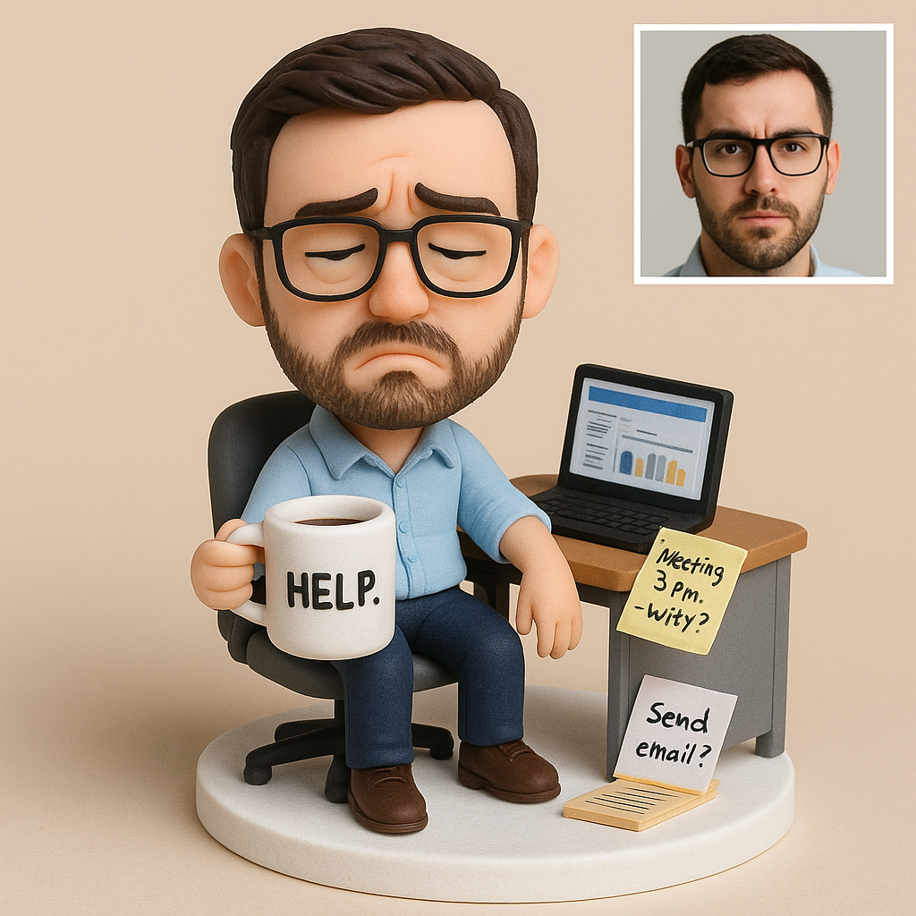 Custom Office Bobblehead – “This Meeting Could Have Been an Email” | Funny Workplace Gift for Coworkers & Bosses