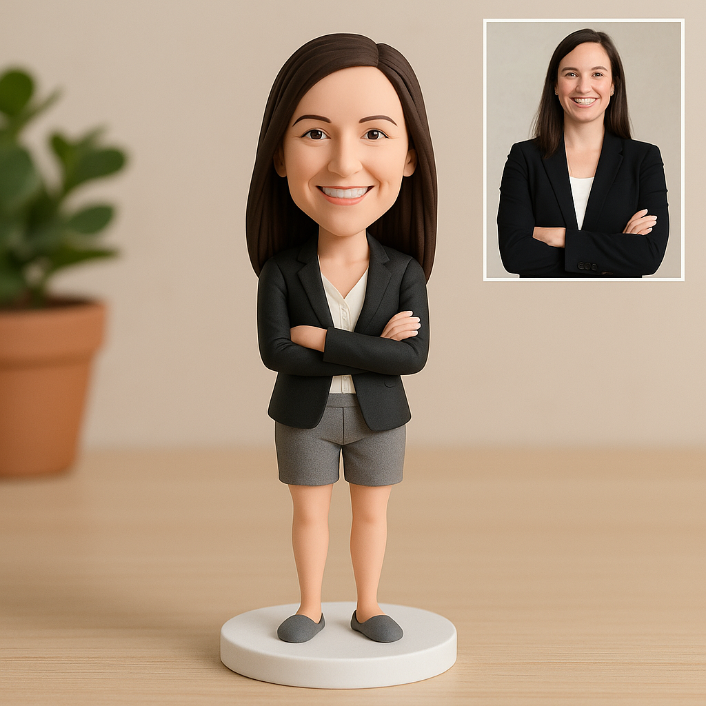 Custom Work-From-Home Bobblehead – Formal on Top, Pajamas on Bottom