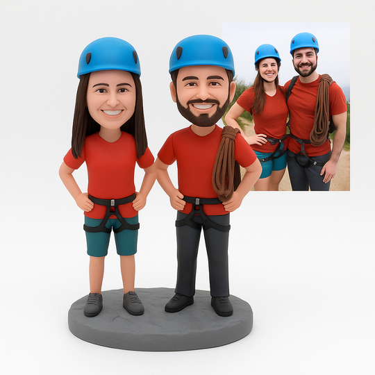 Custom Bobble Head Mini Figurine Rock Climbing Customized