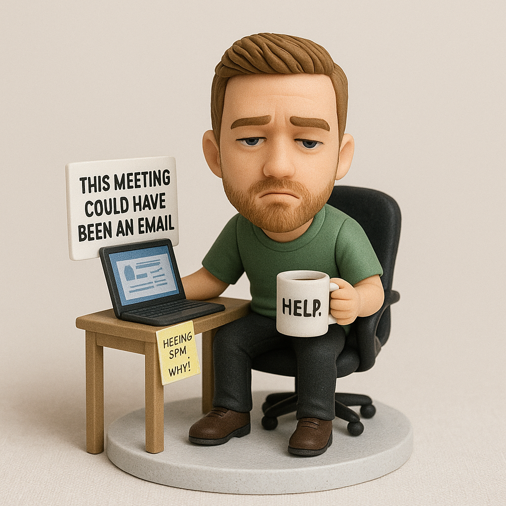 Custom Office Bobblehead – “This Meeting Could Have Been an Email” | Funny Workplace Gift for Coworkers & Bosses