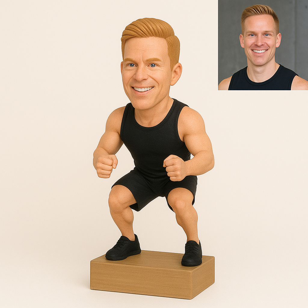 Custom CrossFit Bobblehead – Personalized Fitness Gift | CrossFit Coach Gift | Gym Lover Gift | Weightlifter Figurine | Custom Mini Me