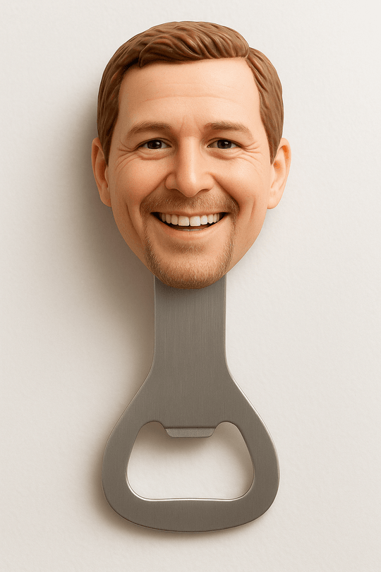 Custom Head Mini Figurine Wedding Bridesman Bridesmaid Groomsmen Groomswomen Set Personalized Face Bottle Opener