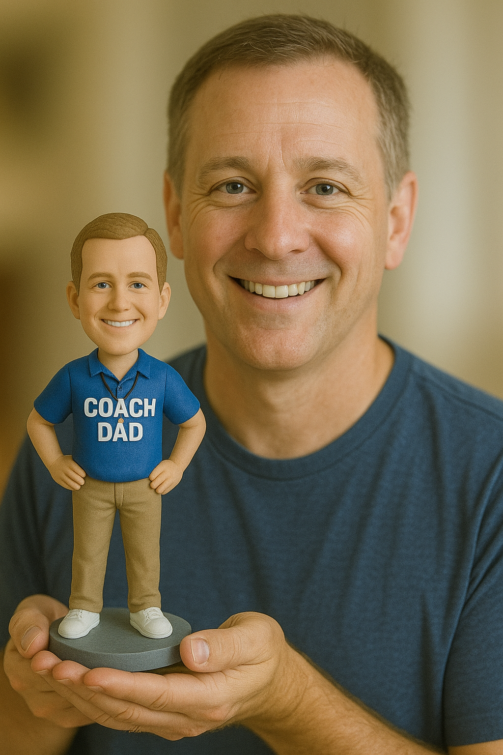 Custom Bobble Head Mini Figurine - Father's Day