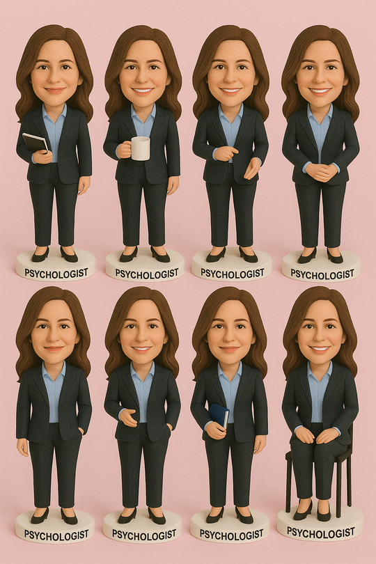 Custom Psychologist Bobblehead — Made From Your Photo