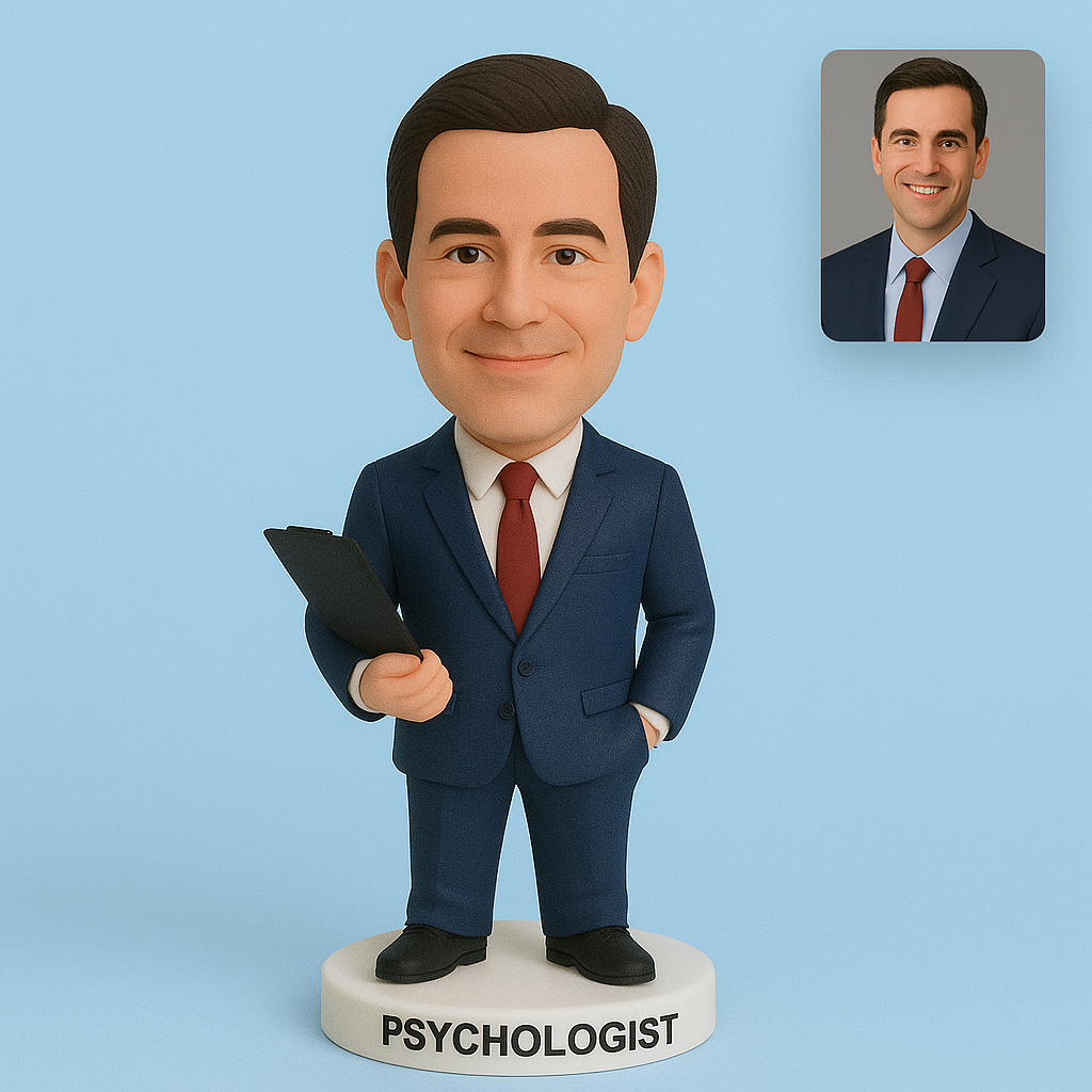 Custom Psychologist Bobblehead — Made From Your Photo