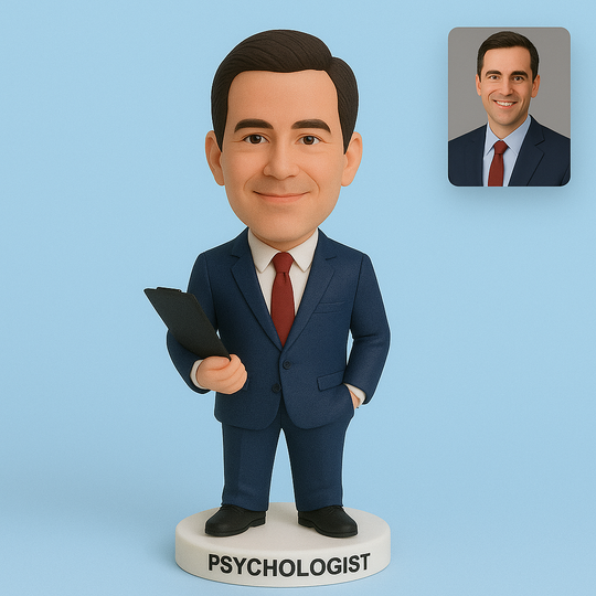 Custom Psychologist Bobblehead — Made From Your Photo