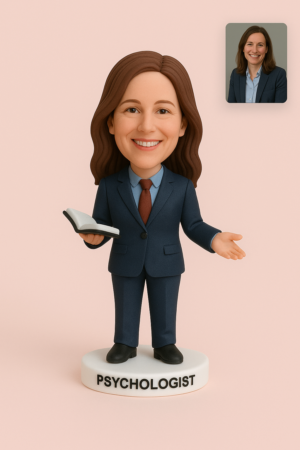 Custom Psychologist Bobblehead — Made From Your Photo