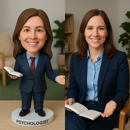 Custom Psychologist Bobblehead — Made From Your Photo