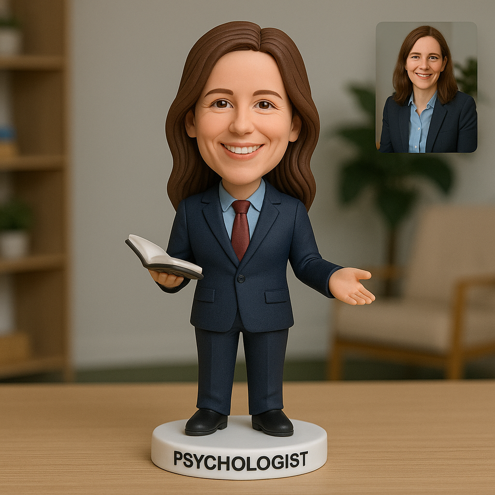 Custom Psychologist Bobblehead — Made From Your Photo