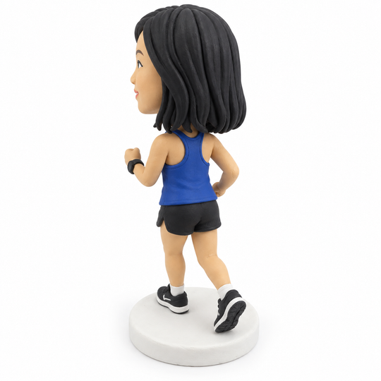 Custom Marathon Runner Bobblehead – Personalized Race Finisher Gift