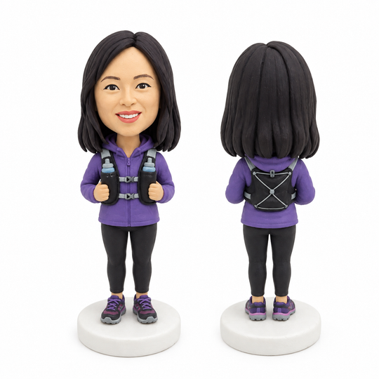 Custom Marathon Runner Bobblehead – Personalized Race Finisher Gift