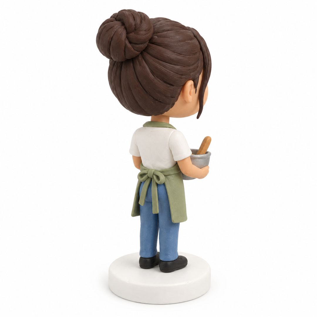 Custom Baker Bobblehead – Personalized Baker Gift with Cake, Bread or Cupcakes
