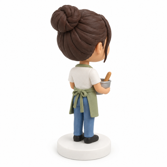 Custom Baker Bobblehead – Personalized Baker Gift with Cake, Bread or Cupcakes