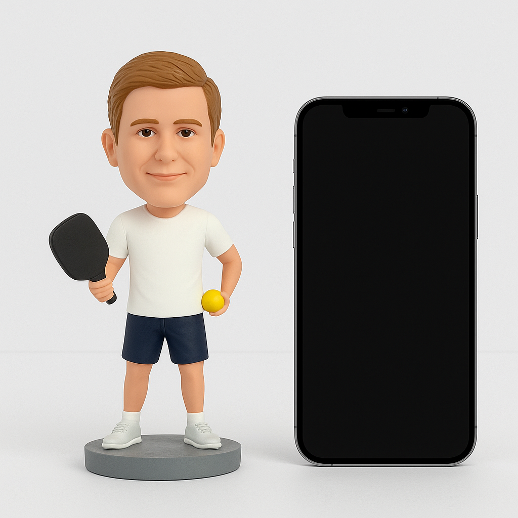 Custom Bobble Head Mini Figurine Pickle Ball Customized
