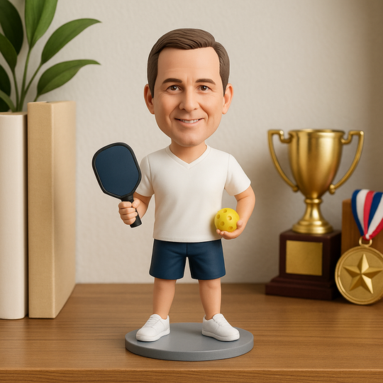 Custom Bobble Head Mini Figurine Pickle Ball Customized
