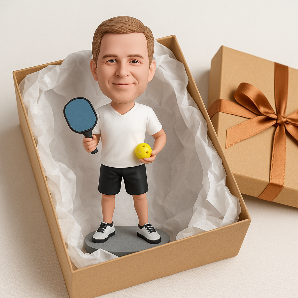 Custom Bobble Head Mini Figurine Pickle Ball Customized