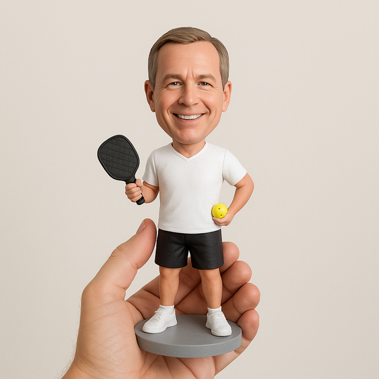 Custom Bobble Head Mini Figurine Pickle Ball Customized