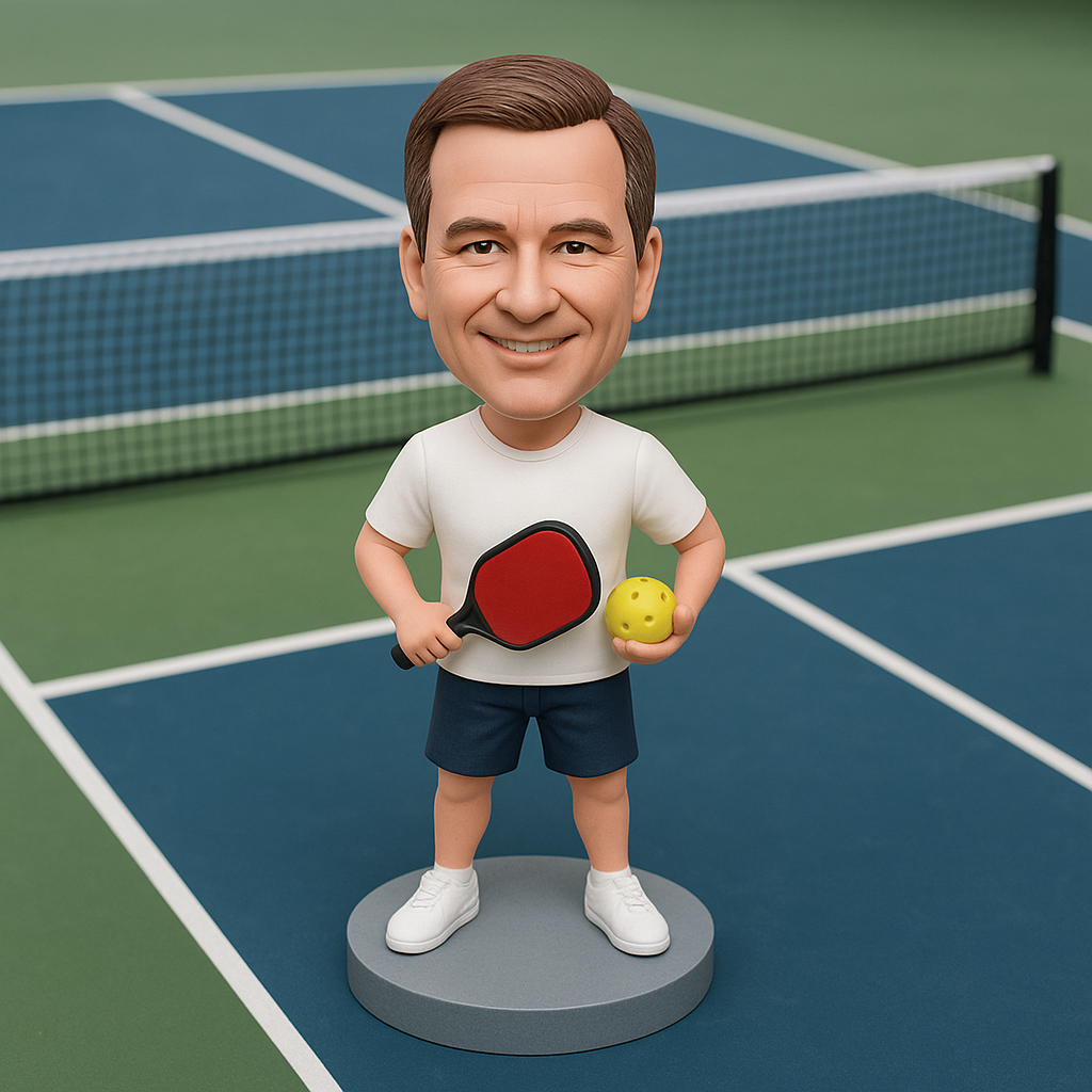 Custom Bobble Head Mini Figurine Pickle Ball Customized