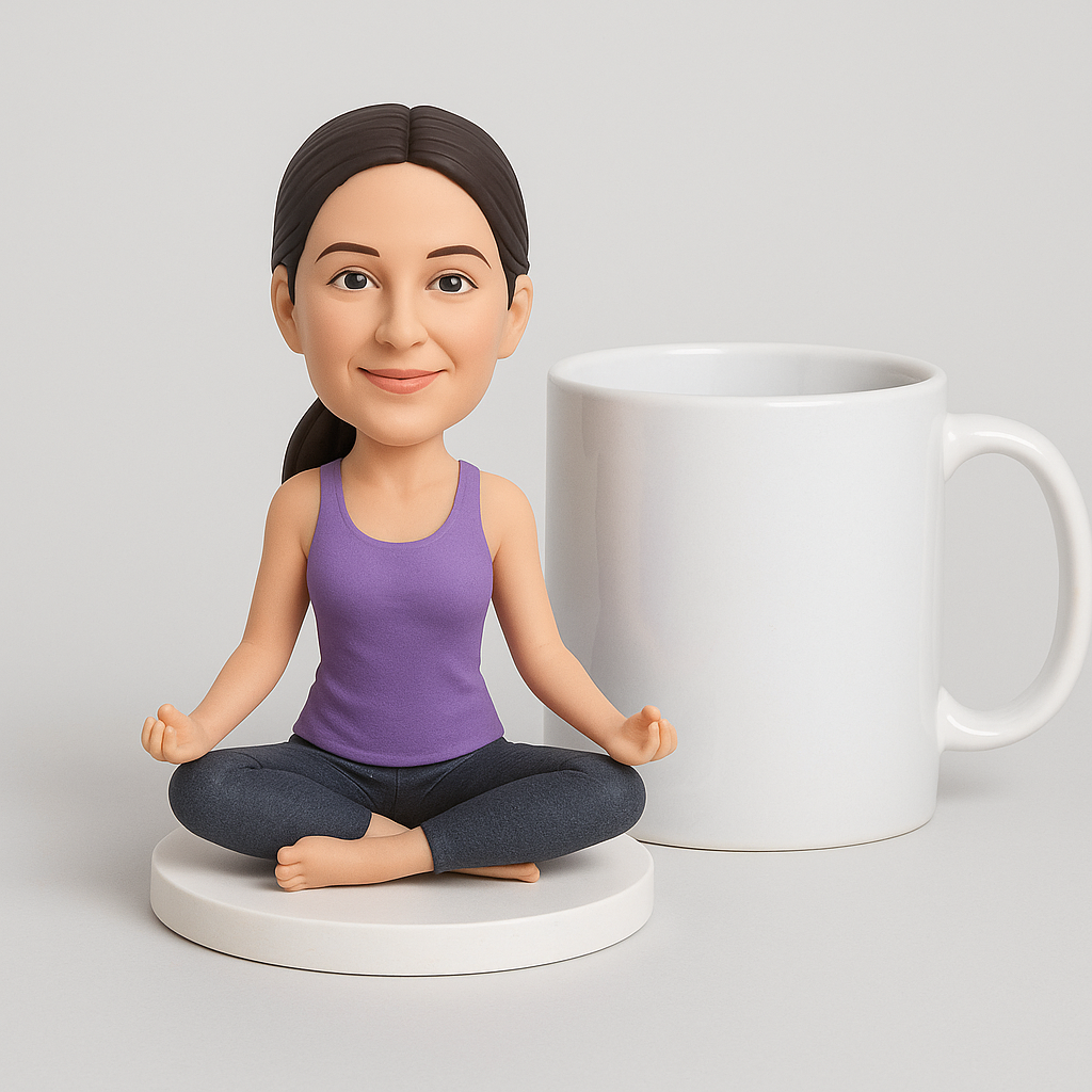 Custom Yoga Lover Bobblehead – Personalized Gift for Yogis