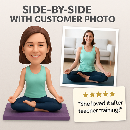Custom Yoga Lover Bobblehead – Personalized Gift for Yogis