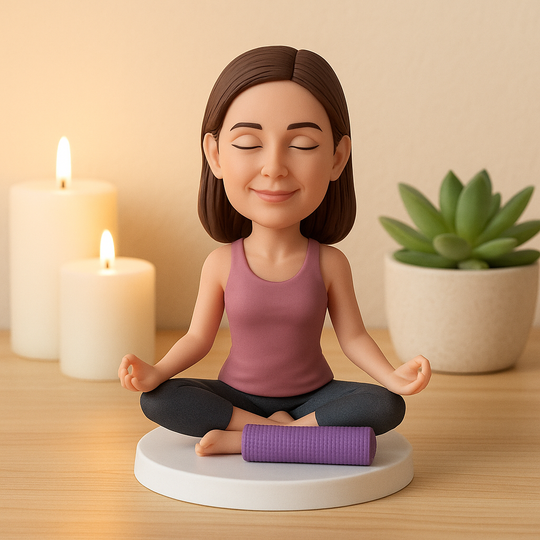 Custom Yoga Lover Bobblehead – Personalized Gift for Yogis