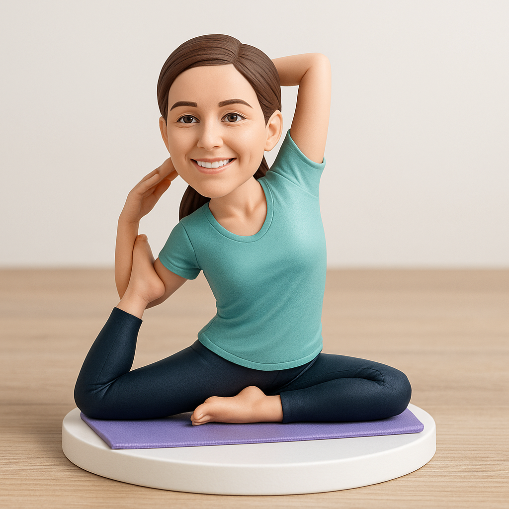 Custom Yoga Lover Bobblehead – Personalized Gift for Yogis