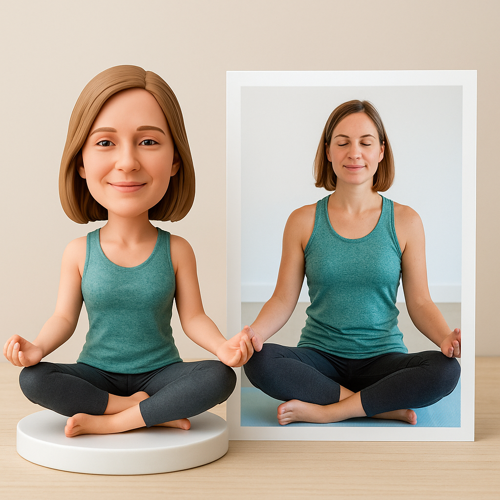 Custom Yoga Lover Bobblehead – Personalized Gift for Yogis