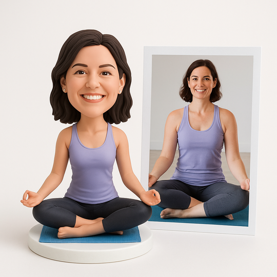 Custom Yoga Lover Bobblehead – Personalized Gift for Yogis