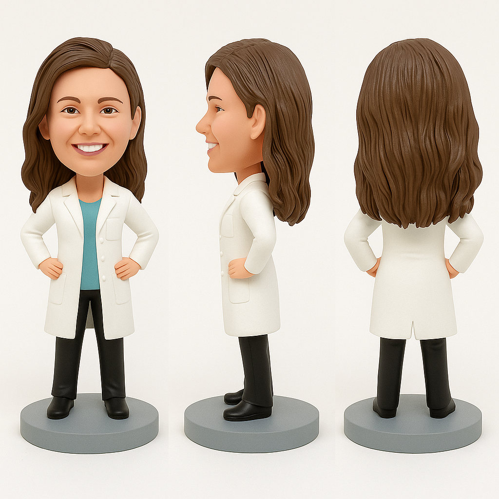 Custom Chemist Bobblehead – Personalized Scientist Figurine & Unique Lab Gift